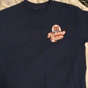 VTG 90S HOOTERS OCMD MERMAID FISHING T MENS L